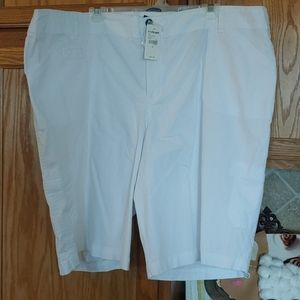 Lane Bryant NWT White Bermuda Shorts